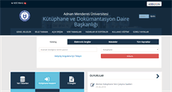 Desktop Screenshot of kutuphane.adu.edu.tr