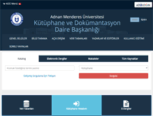 Tablet Screenshot of kutuphane.adu.edu.tr